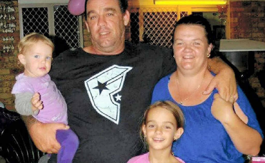 Murder victim Trinity Bates with little sister Mylee and parents Amanda and Damian, who was friends with killer Allyn Slater’s father. Murder victim Trinity Bates with little sister Mylee and parents Amanda and Damian, who was friends with killer Allyn Slater’s father.